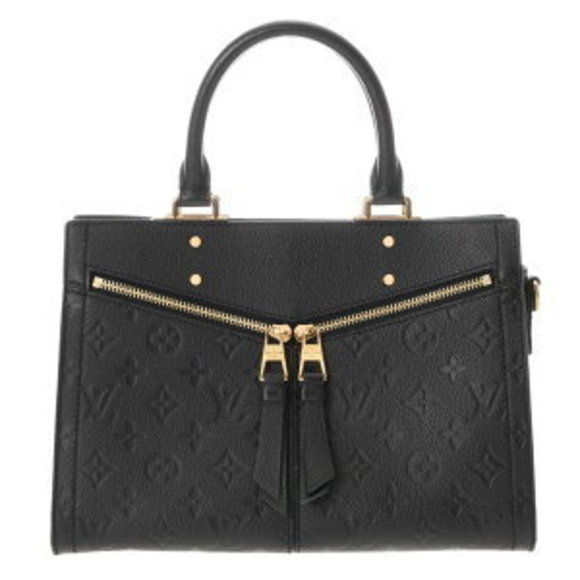 Louis Vuitton Empreinte Three Bag Noir Black Navy Blue Leather Handbag - Picture 1 of 9